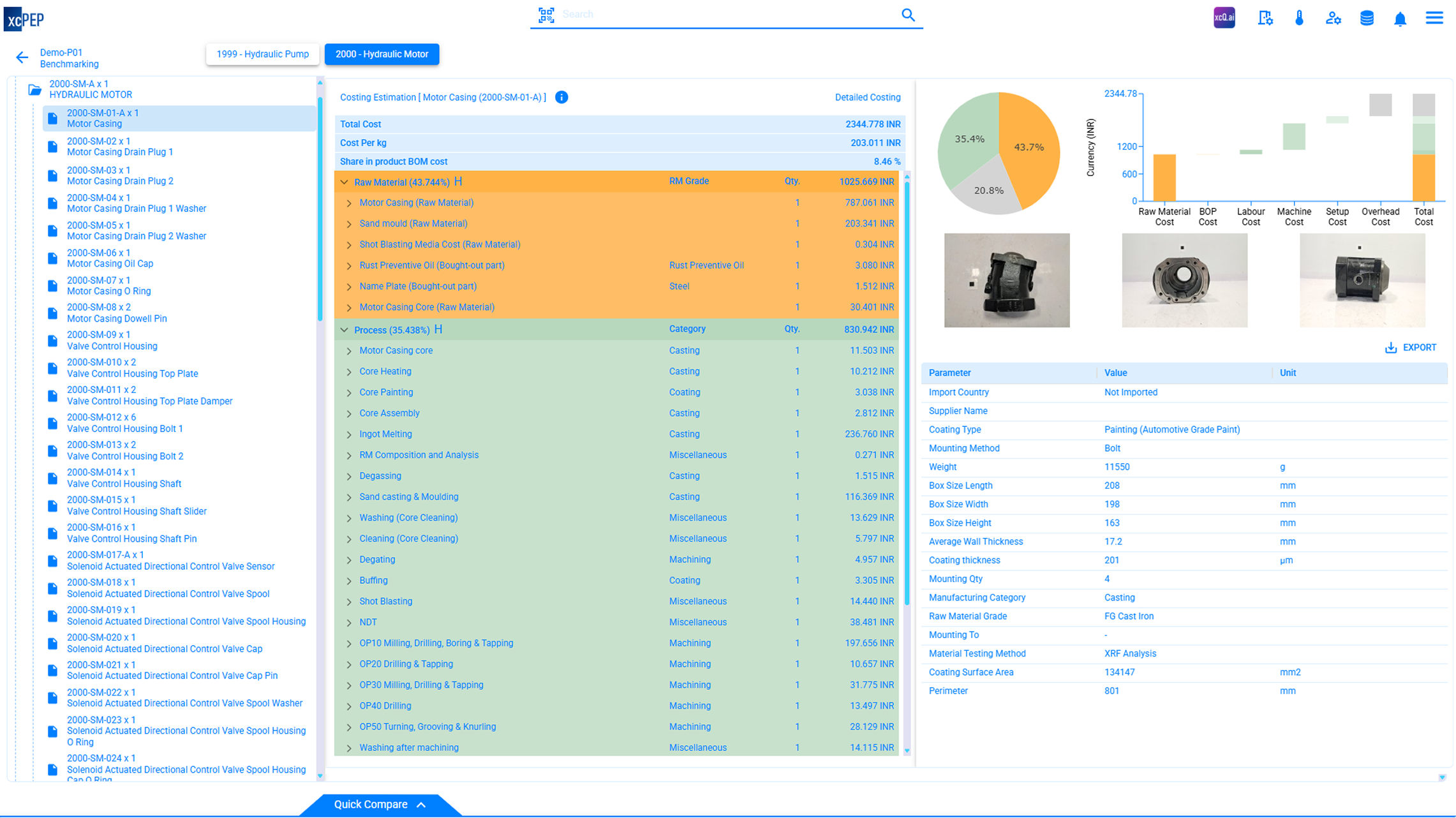 Hydraulic Motor-15-Should Costing xcPEP View Page