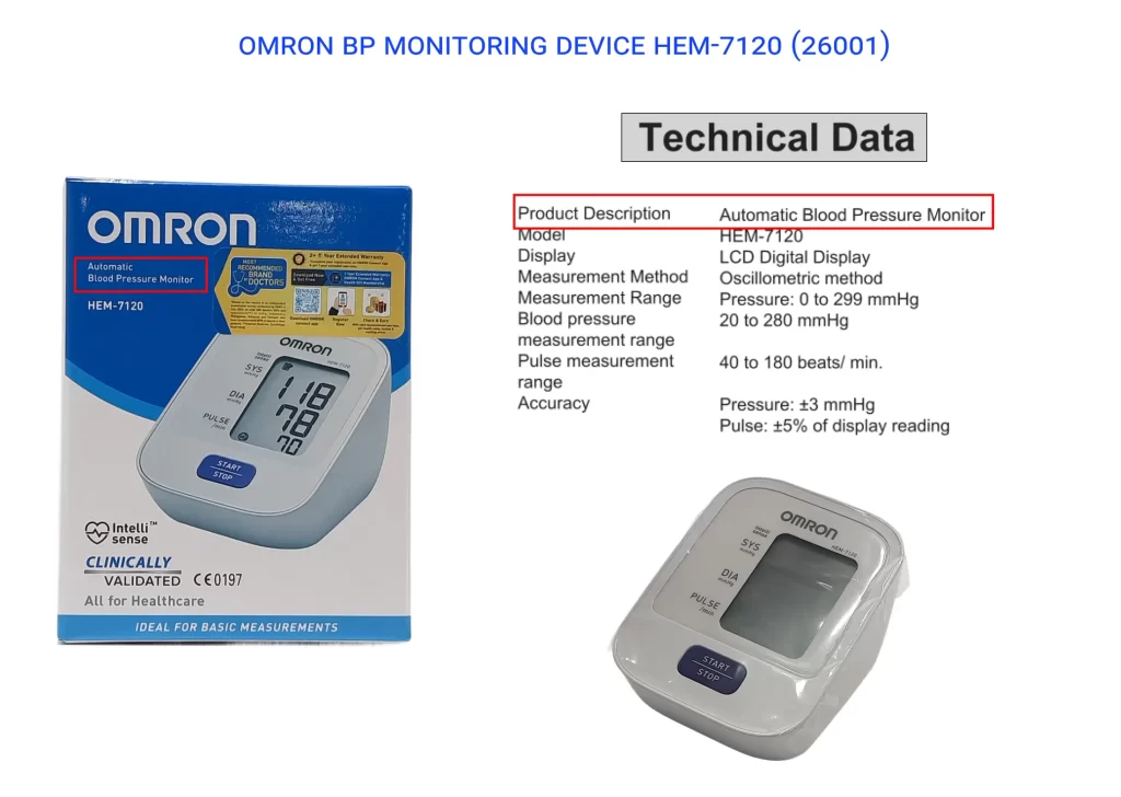 Omron BP-4-Monitoring Device details