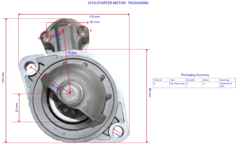 Starter-Motor Packaging