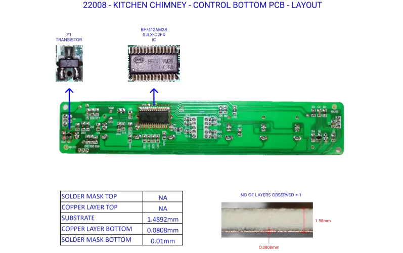 Elica-15-Control-Bottom PCB layout