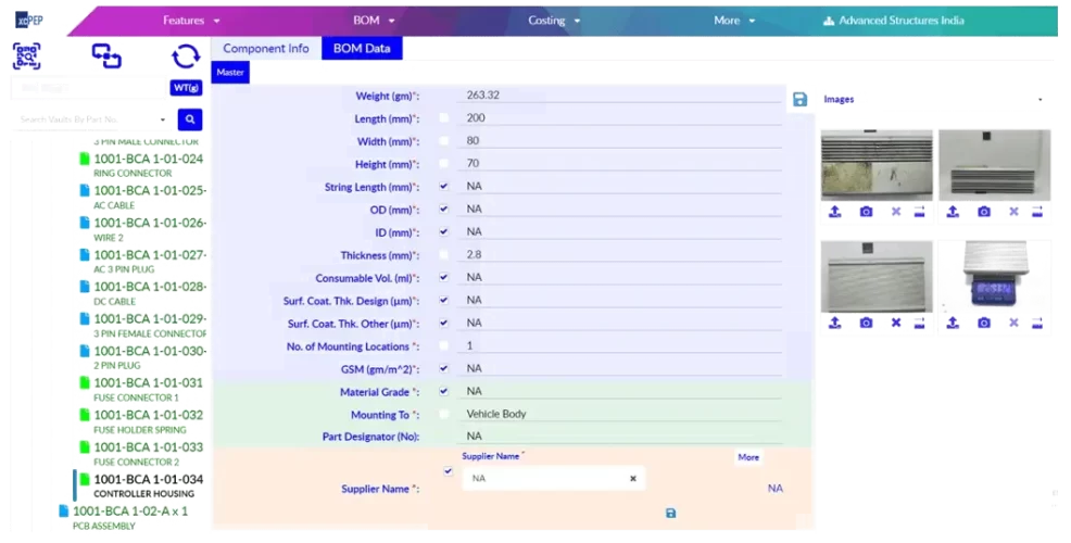 Motor-BOM-generation