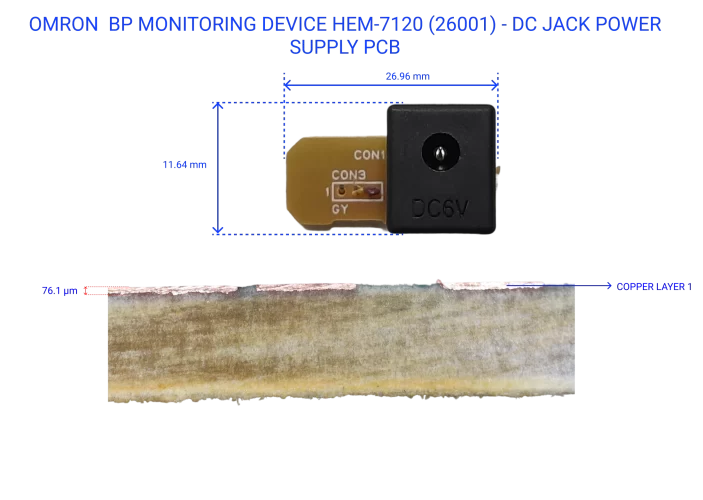 Omron BP-20-Monitoring Device DC jack power supply Omron BP-20-Monitoring Device DC jack power supply