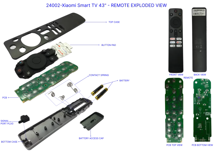 Smart TV-3-Remote Exploded View