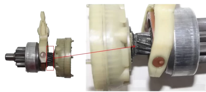 Starter-Motor rotate gear