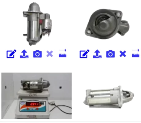 Starter-Motor weight measurement